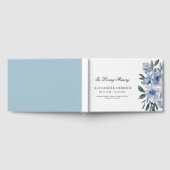 stoffige blauwe bloemenbegrafenis gastenboek (Volledig)
