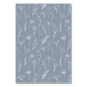 Stoffige blauwe bloemenkrans bohemian bruiloft kaart (Achterkant)