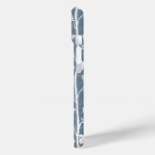 Stoffige Blauwe Bloemensilhouet Tuin Case-Mate iPhone Case (Achterkant / Links)