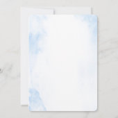 Stoffige blauwe boho doop uitnodiging (Achterkant)