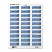 stoffige blauwe bos landschap bruiloft etiket (Full Sheet)