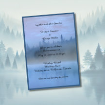 stoffige blauwe bos landschap bruiloft