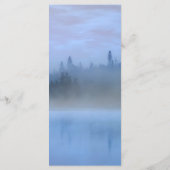 stoffige blauwe bos landschap bruiloft menu (Achterkant)