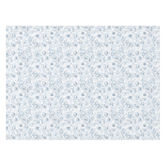 Stoffige blauwe chinoiserie bloementafelkleed eleg tafelkleed (Voorkant (Horizontaal))