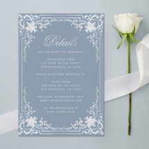 Stoffige blauwe details elegante vintage zilveren 
