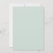 Stoffige Blauwe Ethische Bloesem Bruiloft Kaart (Achterkant)