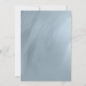 stoffige blauwe geometrische typografie bruiloft kaart (Achterkant)