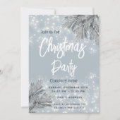 Stoffige blauwe grenen tak corporate kerst kaart (Voorkant)