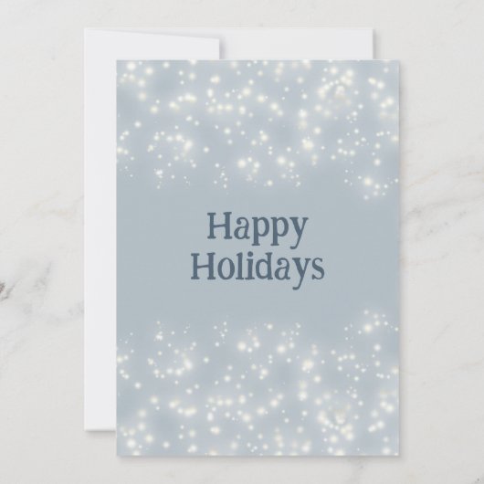 Stoffige blauwe grenen tak corporate kerst kaart (Achterkant)