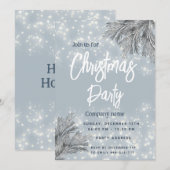 Stoffige blauwe grenen tak corporate kerst kaart (Voorkant / Achterkant)