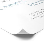 Stoffige blauwe hortensia Hoe groot is mama's buik Poster (Hoek)