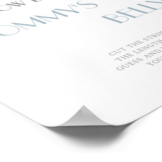 Stoffige blauwe hortensia Hoe groot is mama's buik Poster (Hoek)