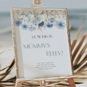 Stoffige blauwe hortensia Hoe groot is mama's buik Poster