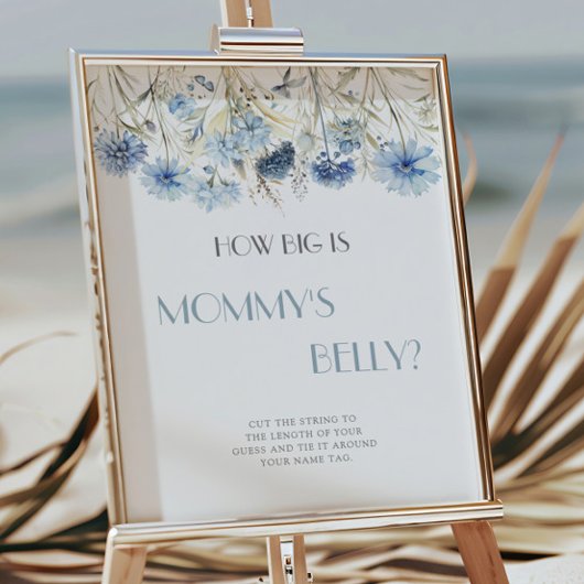 Stoffige blauwe hortensia Hoe groot is mama's buik Poster