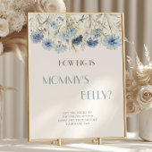 Stoffige blauwe hortensia Hoe groot is mama's buik Poster