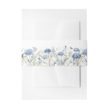 Stoffige Blauwe Hortensia Wilde Bloem Bruiloftsinv