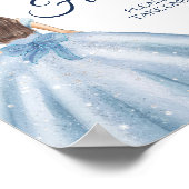 Stoffige Blauwe Jurken Quinceañera Favors Poster (Hoek)