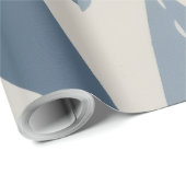 Stoffige blauwe kust batik Parang Chevron geometri Cadeaupapier (Rol Hoek)