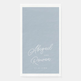 Stoffige Blauwe Minimalistische Moderne Schrift Pa Servet