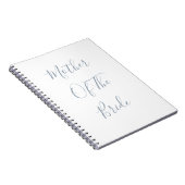 Stoffige blauwe moeder van de bruid bruiloften cad notitieboek (Rechterzijde)