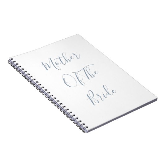 Stoffige blauwe moeder van de bruid bruiloften cad notitieboek (Rechterzijde)