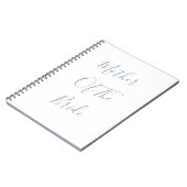 Stoffige blauwe moeder van de bruid bruiloften cad notitieboek (Linkerzijde)