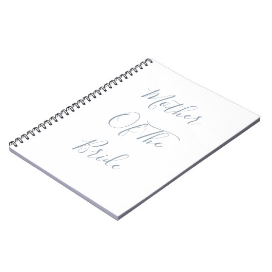 Stoffige blauwe moeder van de bruid bruiloften cad notitieboek (Linkerzijde)