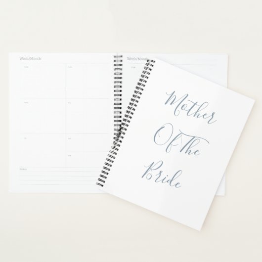 Stoffige blauwe moeder van de bruid bruiloften cad planner (Display)