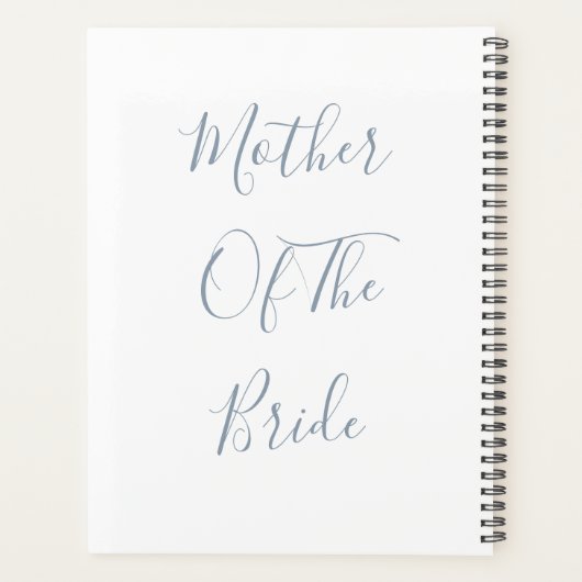 Stoffige blauwe moeder van de bruid bruiloften cad planner (Achterkant)