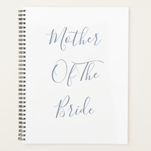 Stoffige blauwe moeder van de bruid bruiloften cad planner (Voorkant)