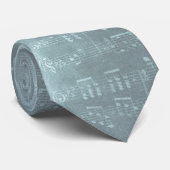 stoffige blauwe muziek oude vel textuur stropdas (Opgerold)