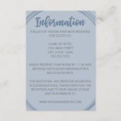 Stoffige Blauwe Ovale Bruiloft Behuizing Kaart (Voorkant)