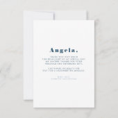 Stoffige Blauwe Pampas Gras Romantische Dankjewel Bedankkaart (Achterkant)