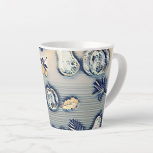 Stoffige blauwe pompoen herfst latte mok
