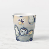 Stoffige blauwe pompoen herfst latte mok (Voorkant)