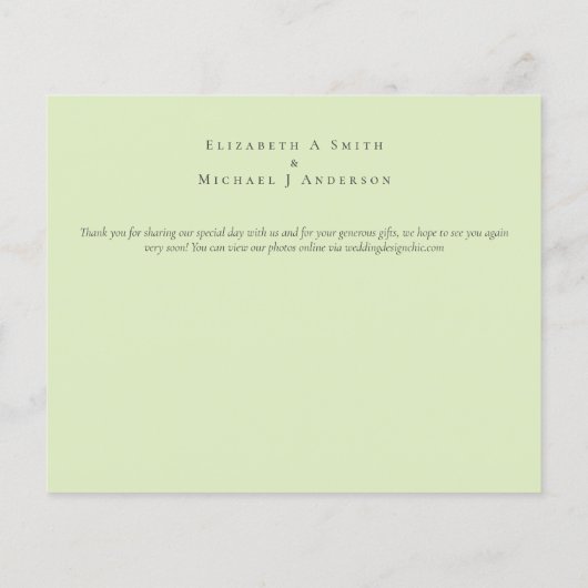 Stoffige Blauwe Rozen Limoenbladeren Trouwbudget Flyer (Achterkant)