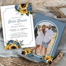 Stoffige Blauwe Rozen Zonnebloemen Foto Bruidsmeis