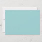 Stoffige Blauwe Salie Boho Foto Bruiloft Kaart (Achterkant)