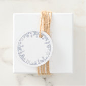 Stoffige Blauwe Sneeuwvlok Douche Mimosa Bar Juice Bedankjes Labels (In situ)