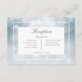 Stoffige Blauwe Sneeuwvlok Sky Moderne Receptie Informatiekaartje (Voorkant)