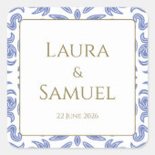  stoffige blauwe Stickers (Voorkant)