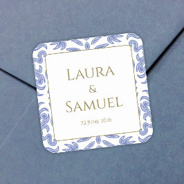 stoffige blauwe Stickers