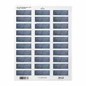 Stoffige Blauwe Tulle Textuur Etiket (Full Sheet)