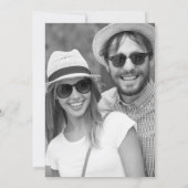  stoffige blauwe typografie Sparen de Datum Save The Date (Achterkant)