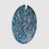 Stoffige Blauwe Versieringen Ornament (voorkant)
