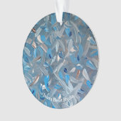 Stoffige Blauwe Versieringen Ornament (voorkant)