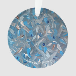 Stoffige Blauwe Versieringen Ornament