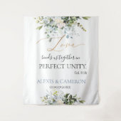 Stoffige blauwe waterverf Eucalyptus,  Kol. 3:14 Wandkleed (Voorkant)