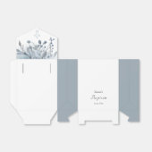 stoffige blauwe waterverf | gunstbox voor de doop bedankdoosjes (Uitgevouwen)