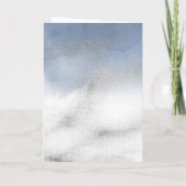 stoffige blauwe waterverf met grote religie Hartel Kaart (Achterkant)